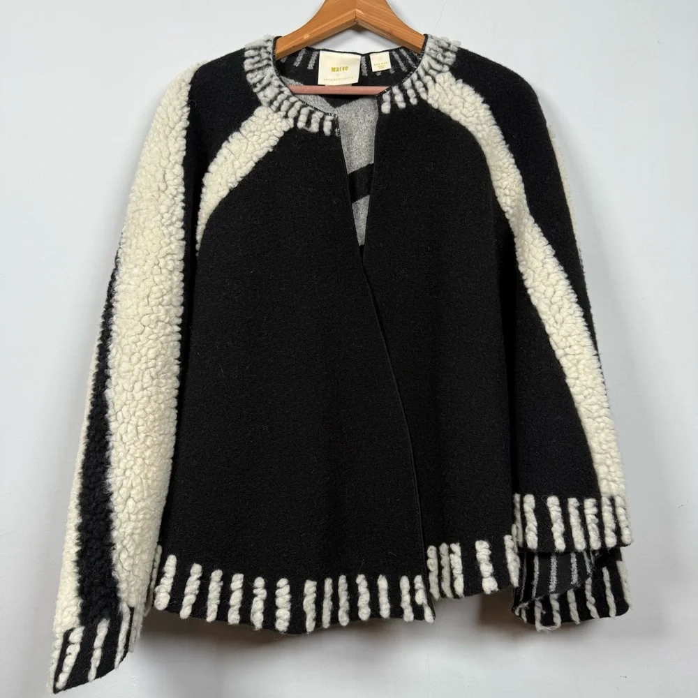 Anthropologie Sherpa Striped Cardigan, O/S - Picture 6 of 10